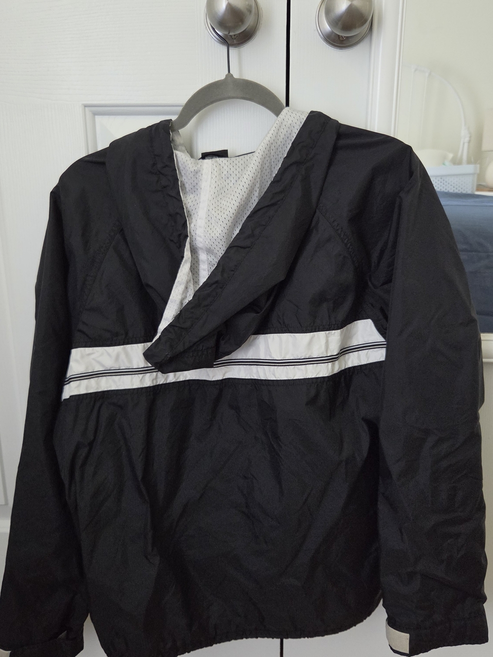 Vintage Nike Women's Black And White Windbreaker Sz M - Picture 2 of 6
